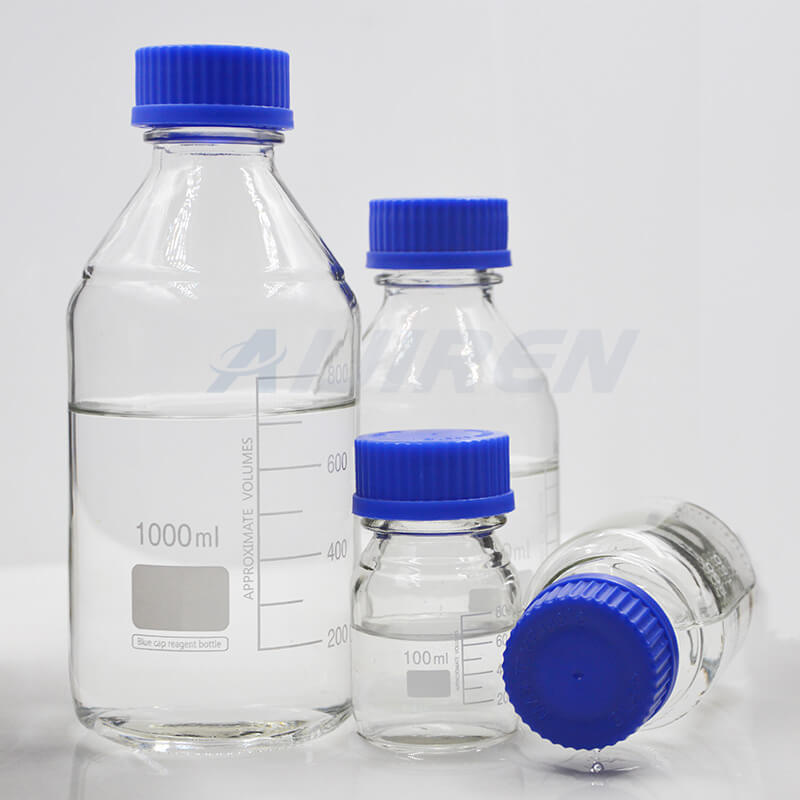 GL45 square bottles graduation range: 100ml to 900ml borosilicate